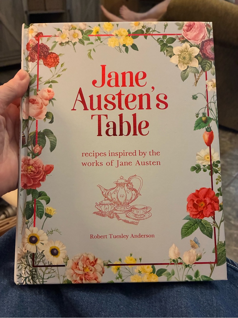 Jane Austen's Table Cookbook - Light Blue with Floral Accents